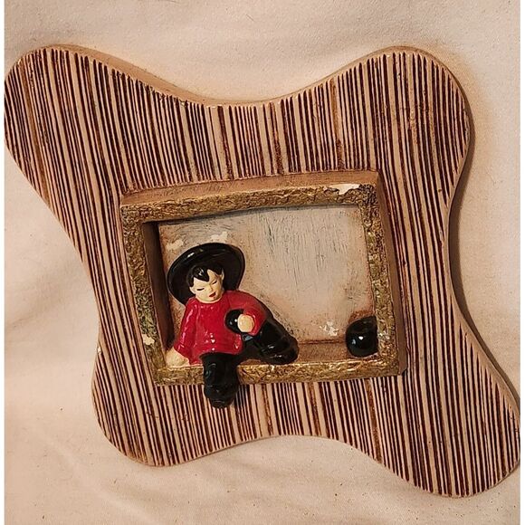 3D Ceramic Asian Oriental Child‎ Wall Hanging 40's 50's 10x10 - Picture 4 of 6